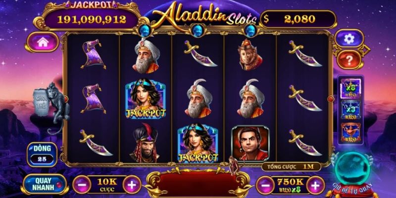 Hướng dẫn luật chơi game Aladdin slot 789club