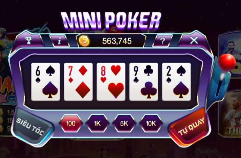 Hướng dẫn chơi nổ hũ Mini poker 789club cực dễ hiểu