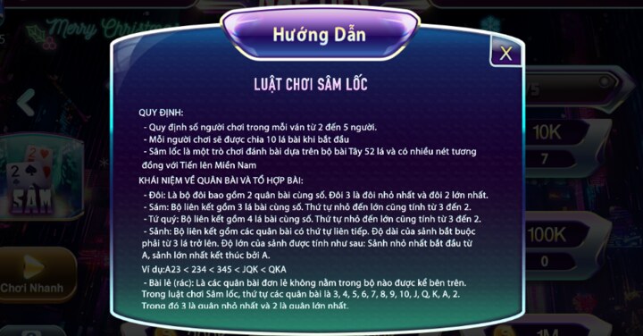 Luật chơi game bài Sâm 789club